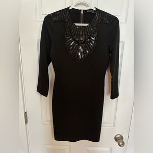 Armani Exchange black mini dress size small.
